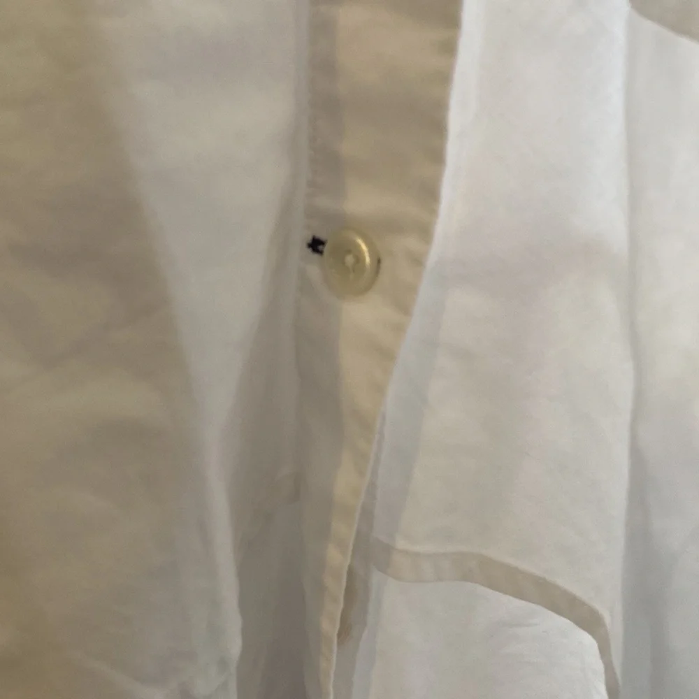 Kate Spade XS Broom street flared button down collared white shirt
